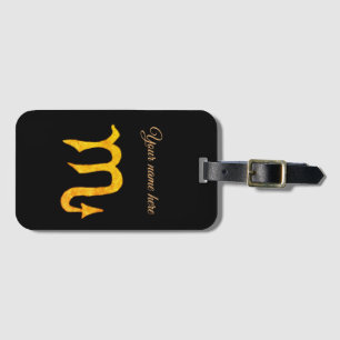Golden Scorpio Astrologie Symbol Gepäckanhänger