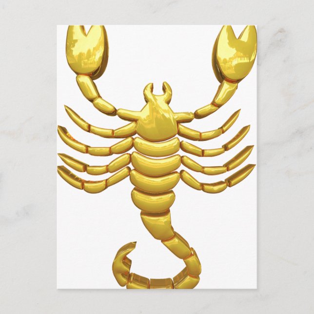 Golden Scorpio Postkarte (Vorderseite)