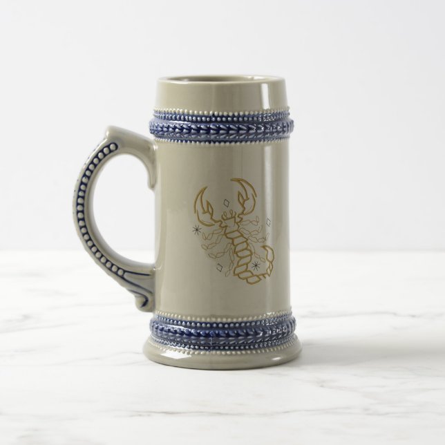 Golden Scorpio Stein Bierglas (Links)