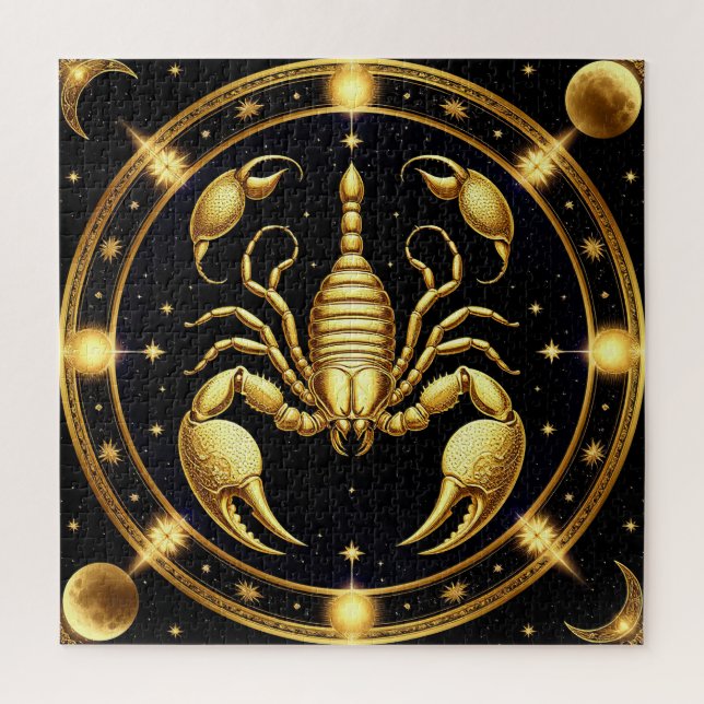 Golden Scorpion Zodiac Design (Vertikal)