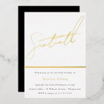 Golden Script 60. Geburtstagsparty Golden Folieneinladung<br><div class="desc">Goldenes Drehbuch 60. Geburtstagsparty Golden Foil Einladung Weitere Einladungen in unserem Nest- und Nestladen</div>