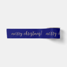 Golden Script Frohe Weihnachten Blue Navy