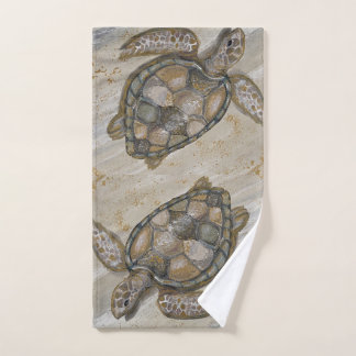 Golden Sea Turtle Handtuch