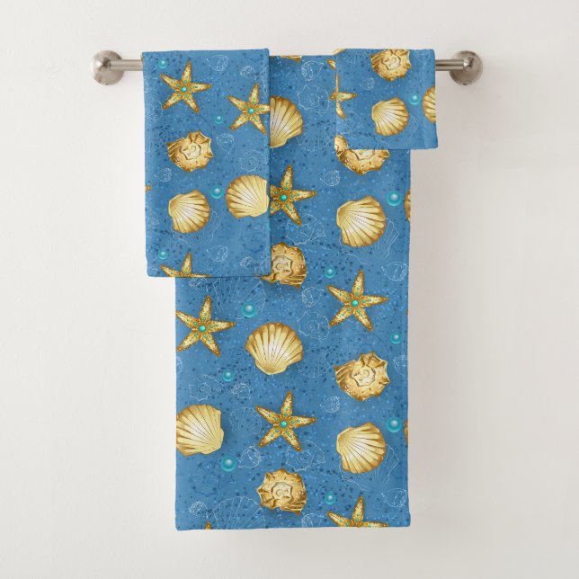 Golden Seashells Badhandtuch Set (Insitu)