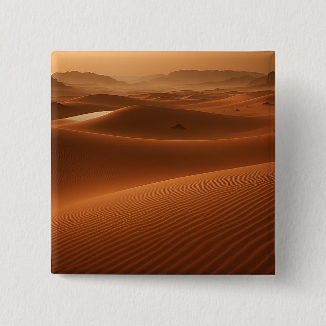 Golden Serenity – Desert Landscape at Sunset Button (Vorderseite)