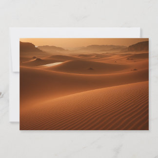 Golden Serenity – Desert Landscape at Sunset Einladung