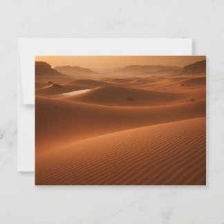 Golden Serenity – Desert Landscape at Sunset Postkarte