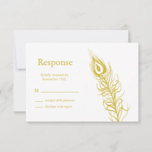 Golden Shake Ihren Schwanz Feathers UAWG RSVP Karte