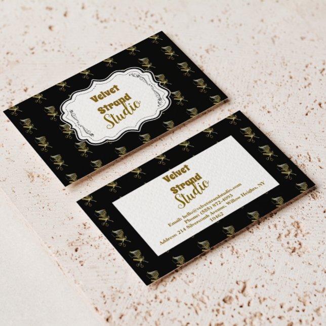Golden Shears Luxury Stylist Business Visitenkarte (Von Creator hochgeladen)