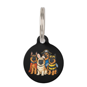 Golden Shepherd Ghost Dog Halloween Funny Spooky Haustiermarke