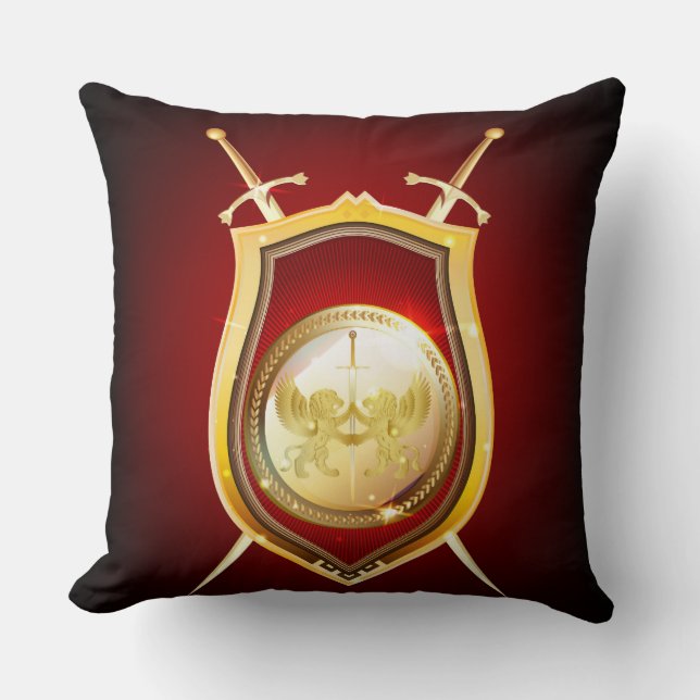 Golden Shield Pillow Kissen (Vorderseite)
