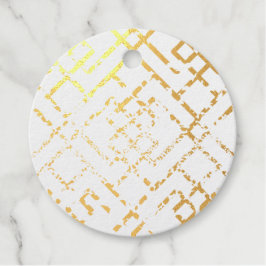 Golden Shimmer Geometric Foto Real Gold Foil Geschenkanhänger