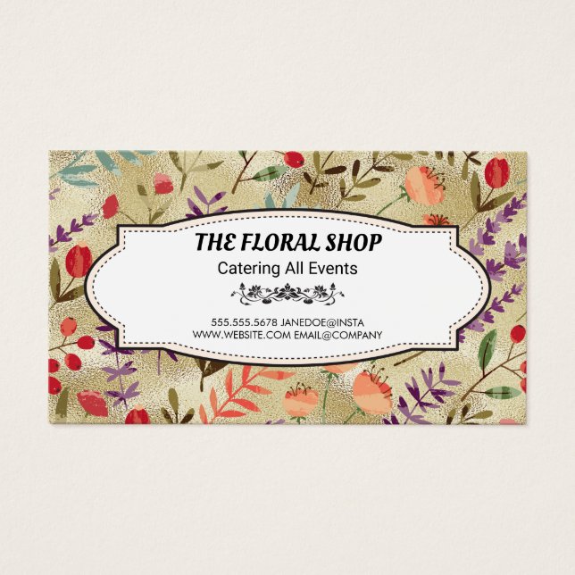 Golden Shimmer | Modèle floral (Devant)