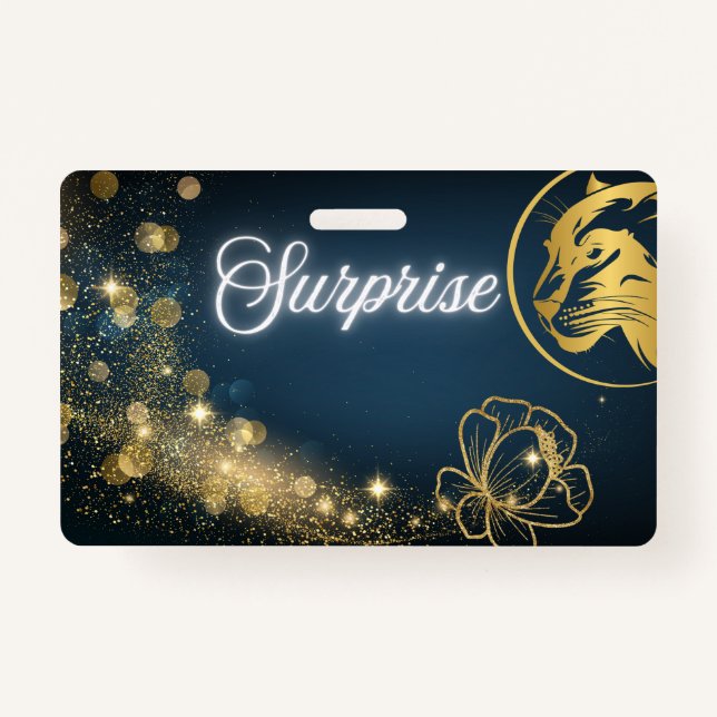 Golden Shooting Star Überraschung Ausweis (Vorderseite)