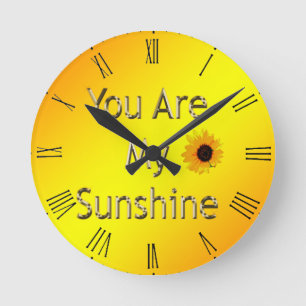 Golden Sie sind mein Sonnenschein, die Wall-Uhr Runde Wanduhr