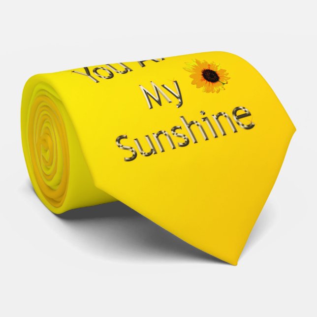 Golden Sie sind mein Sonnenschein, Neck Tie Krawatte (Gerollt)