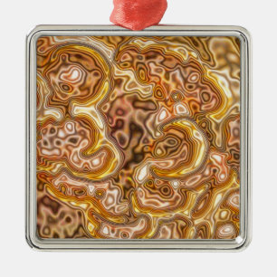 GOLDEN SILBERNES ORNAMENT