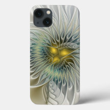 Golden Silver Blume Fantasy abstraktes Fraktal Kun