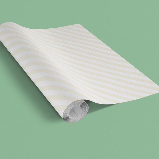 Golden Simple Stripe Muster Whimsical Geschenkpapier (Width: 30 inches, printed in USA with full color edge to edge printing)