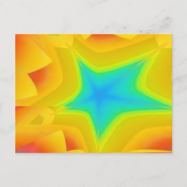 Golden Skies - Ken Gage Abstrakte Kunst Postkarte (Vorderseite)