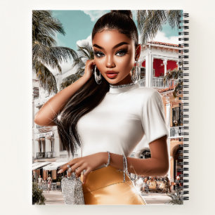 Golden Skirt Glam Girl Spiralblock Notizbuch
