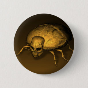 Golden Skull Bug Button
