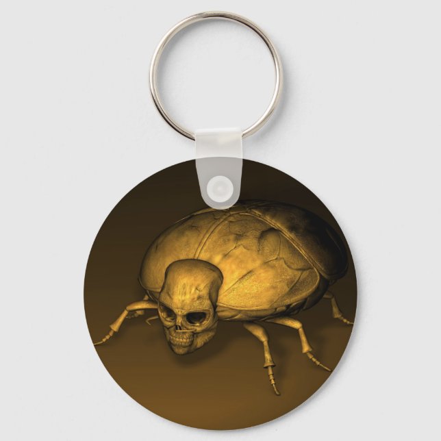 Golden Skull Bug Schlüsselanhänger (Vorderseite)