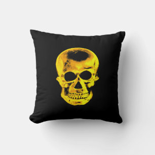 Golden Skull Pillow Kissen