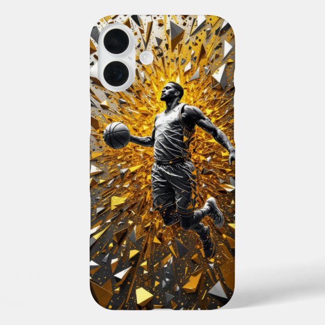 Golden Slam iPhone 16 Plus Hülle (Rückseite)