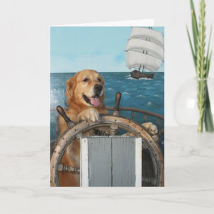 Golden Smooth Sailing Geburtstag Karte