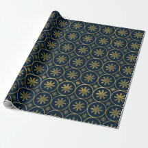 Golden Snowflake Weihnachtsgeschenkpapier