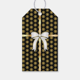 Golden Snowflake Weinkarte Geschenkanhänger