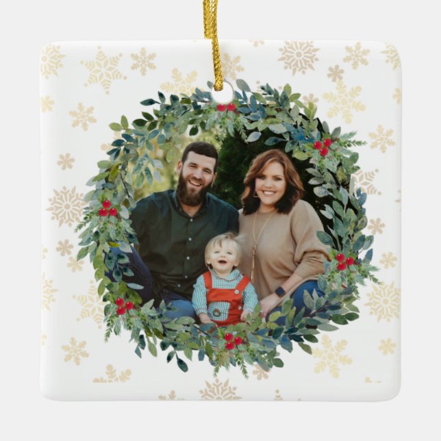 Golden Snowflakes Ornament (Vorderseite)