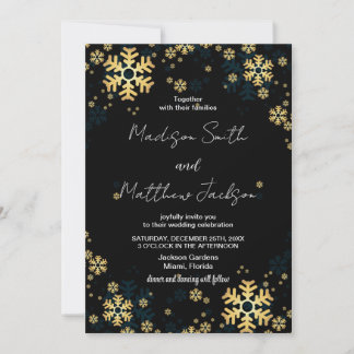 Golden Snows Hochzeit Einladungen