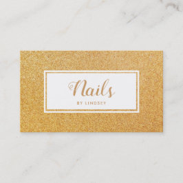 Golden Sparkle Glitzer Nail Artist Visitenkarte