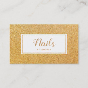 Golden Sparkle Glitzer Nail Artist Visitenkarte