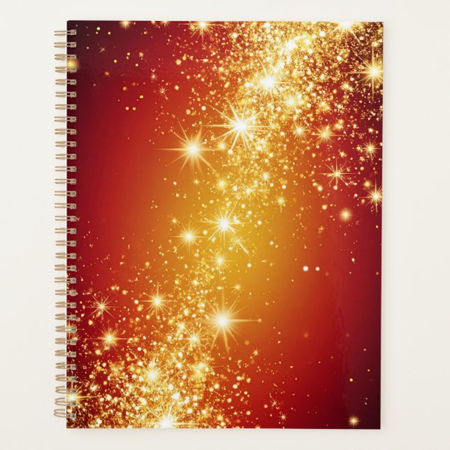 Golden Sparkling Stars Planer (Vorderseite)