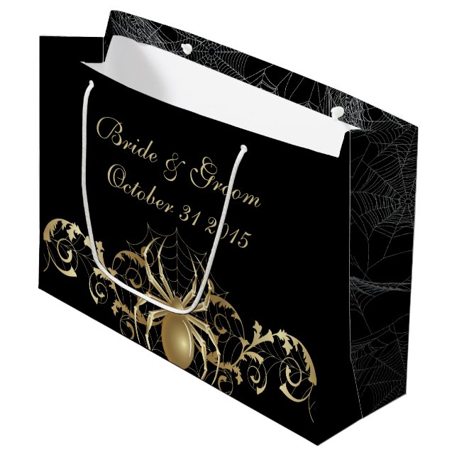 Golden Spider Geschenktasche Große Geschenktüte (Vorderseite Schrägansicht)