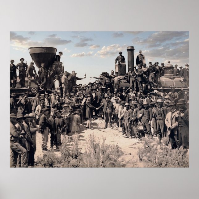 Golden Spike Railroad Zeremonie 1869 Poster (Vorne)