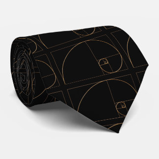 Golden Spiral Fibonacci Sequence Geometric Tie Krawatte