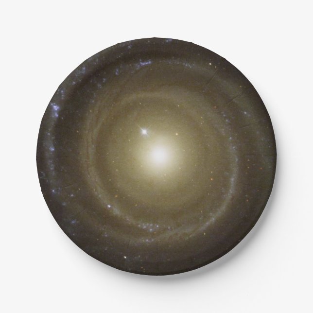 Golden Spiral Galaxy Pappteller (Vorderseite)