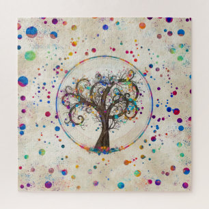 Golden Spiral Tree Color Paint Spritzer #