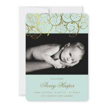 Golden Spirals Baby Boy Foto Geburtserklärung