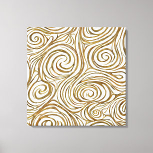 Golden Spirals Elegante Leinwanddruck