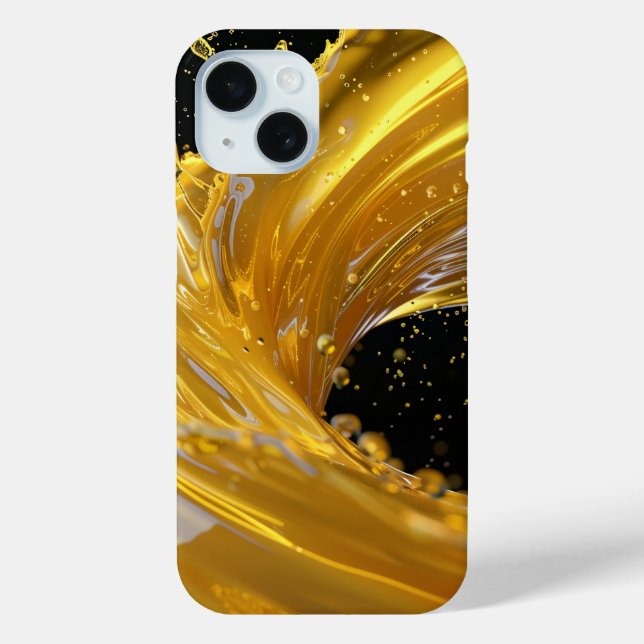 Golden Splash Dynamics iPhone Case (Rückseite)