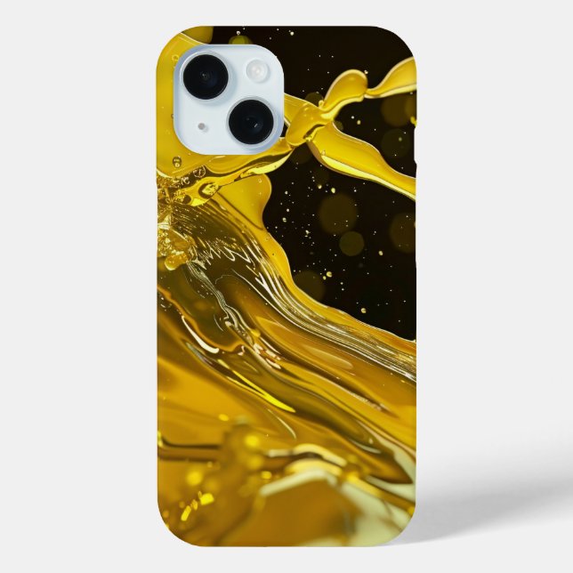Golden Splash Dynamics iPhone Case (Rückseite)
