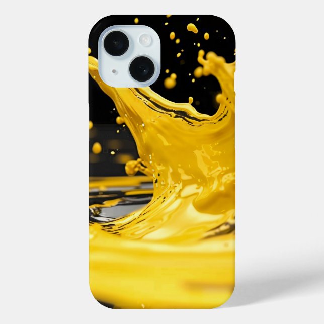 Golden Splash Dynamics iPhone Case (Rückseite)