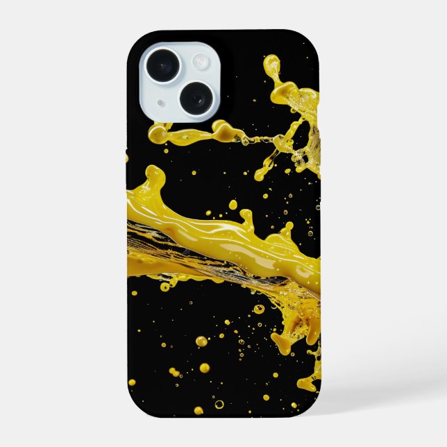 Golden Splash Dynamics iPhone-Hülle iPhone 15 Hülle (Rückseite)