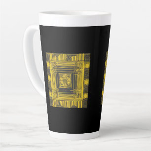 Golden Square AI-Kunst Milchtasse