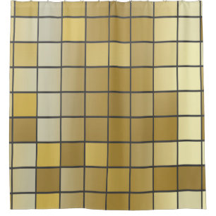 Golden square texture -vintage illustrationabstrac duschvorhang